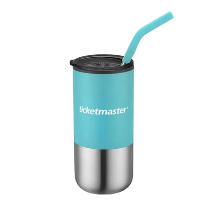 16oz. Double Wall SS / PP Tumbler w/Silicone Sip Steel Straw