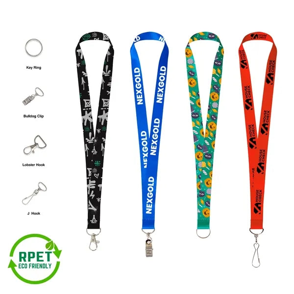 3/4" RPET Dye-Sublimated Lanyard