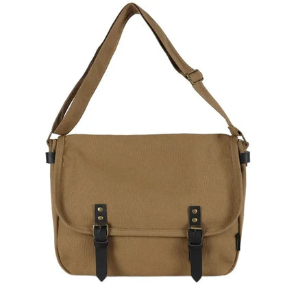 Heavy Duty Canvas Messenger Crossbody Bag