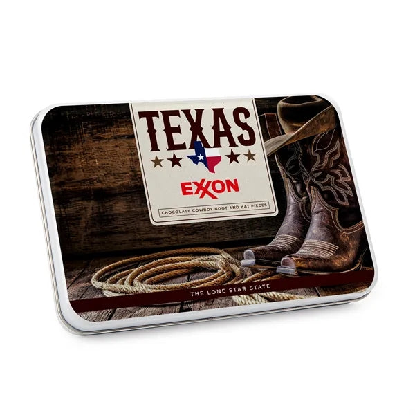 Gift Tin with Cowboy Boot and Hat Chocolates