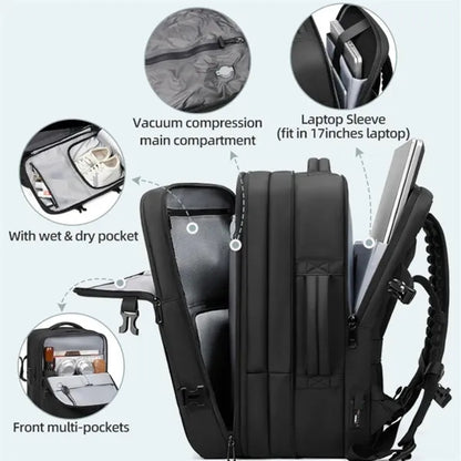 18In Compressible Anti-Theft Backpack