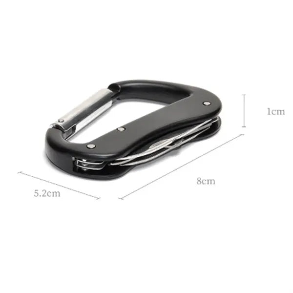 Multi-Tool Carabiner with Knife & Scissors