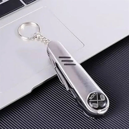 Multi-Function Golf Divot Tool with Knife & Brush