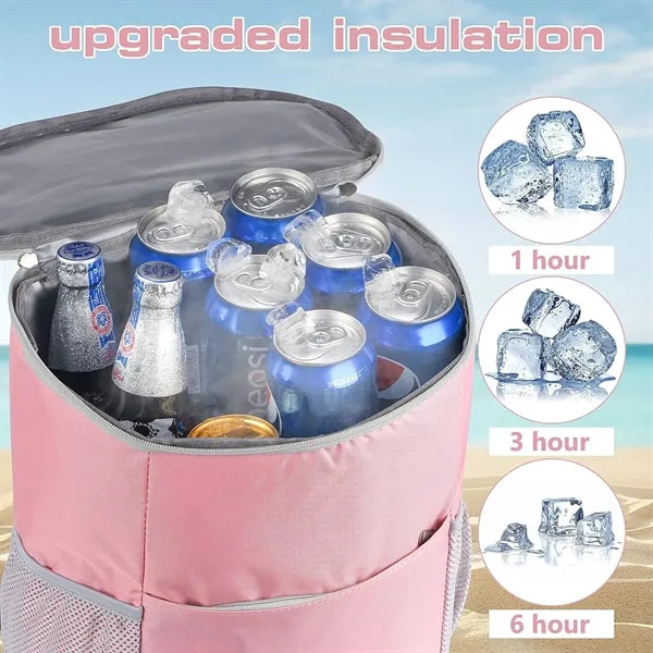 Insulated Cooler Backpack for Travel, Camping, Beach