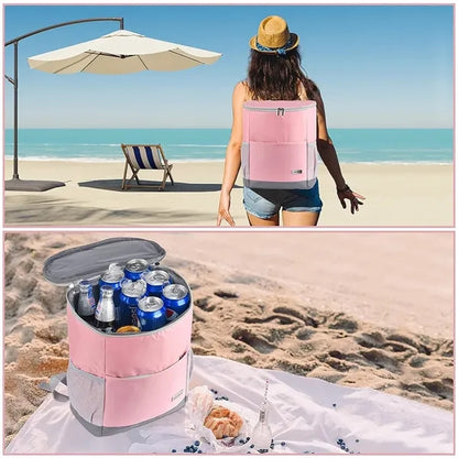 Insulated Cooler Backpack for Travel, Camping, Beach