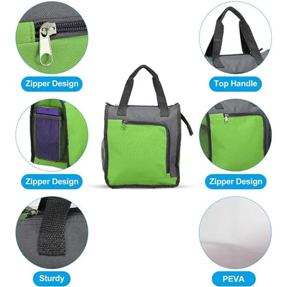 Portable Side Pocket Design Lunch Bags