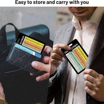 Double-Sided & Credit Card Size Portable Golf Scorecard