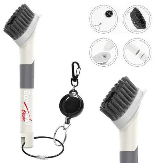 Retractable Golf Club Cleaning Brush with Wire Bristles