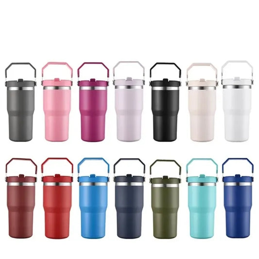 30oz Stainless Steel Tumbler with Straw