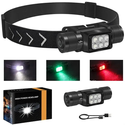 Three Color Strong Rechargeable Headlamp