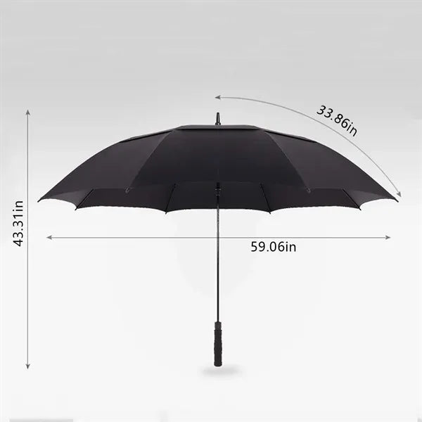 Extra large double canopy auto travel rain golf umbrella