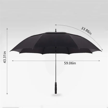Extra large double canopy auto travel rain golf umbrella