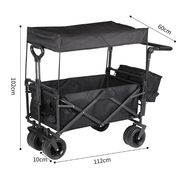 Foldable Canopy Wagon Garden Cart