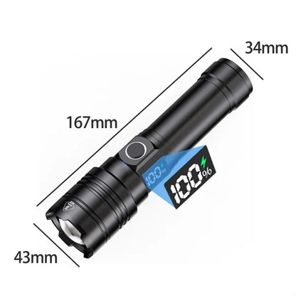 Rechargeable High Power Flashlight with Long Battery Life