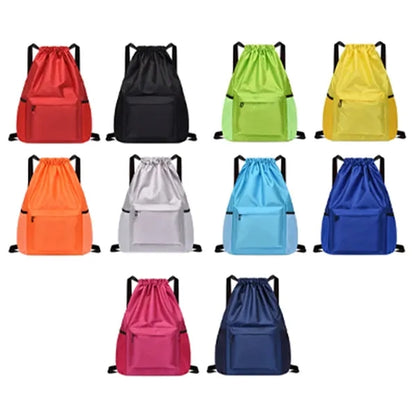 Drawstring Backpack with Wet and Dry Compartments