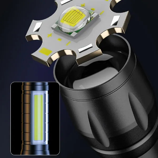 Rechargeable LED Flashlight with COB Side Light