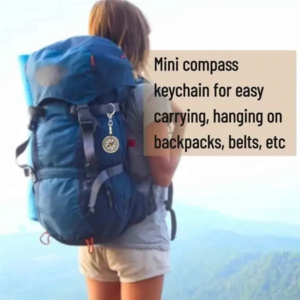 Mini Compass Keychain for Outdoor