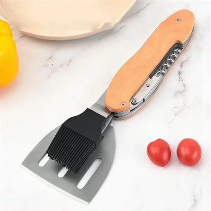 Foldable Cookware BBQ Tool Brush Fork Opener Grill