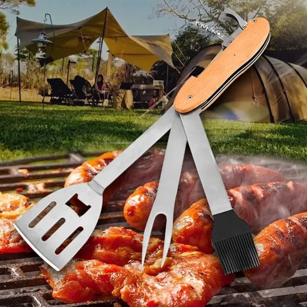 Foldable Cookware BBQ Tool Brush Fork Opener Grill