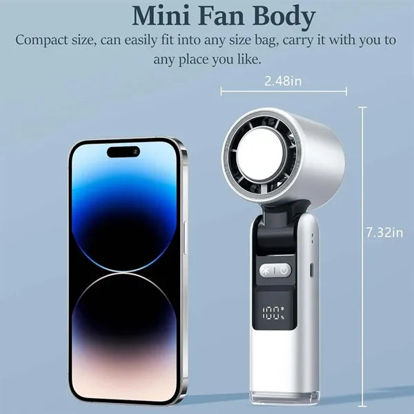Handheld Foldable Travel Outdoor Office Cooling Ice Fan