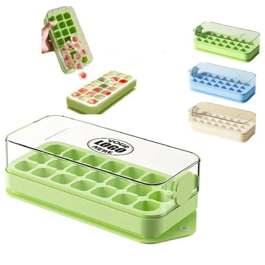 21 Pcs Press-Type Silicone Ice Cube Trays Scoop Container