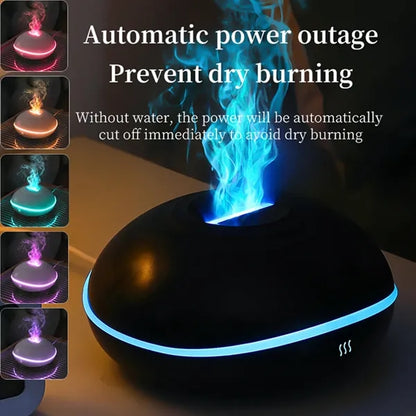 Frisbee Led Essential Oil Aroma Diffuser Flame Humidifier