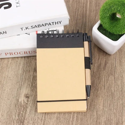 Recycled Spiral Notebook With Pen And Elastic Closure
