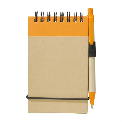 Recycled Spiral Notebook With Pen And Elastic Closure
