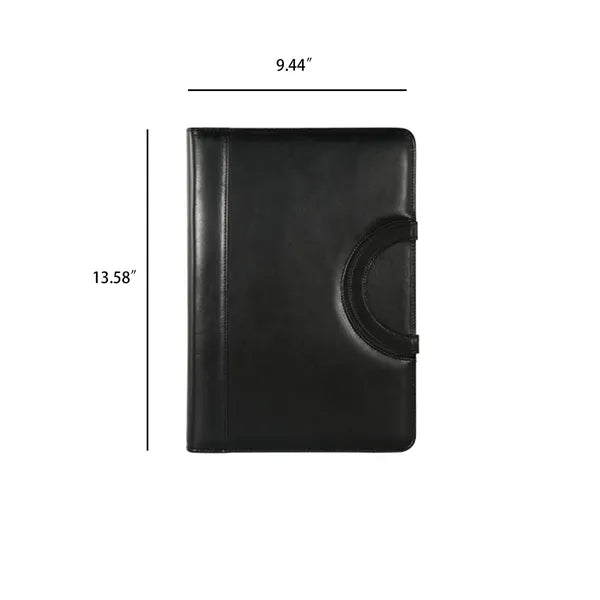 Leather Padfolio Portfolio with Hidden Handle Folder Bag