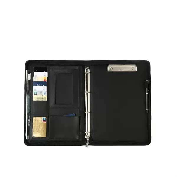 Leather Padfolio Portfolio with Hidden Handle Folder Bag