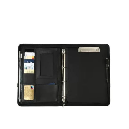 Leather Padfolio Portfolio with Hidden Handle Folder Bag