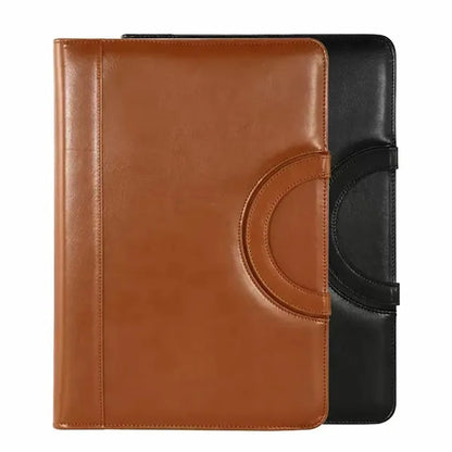 Leather Padfolio Portfolio with Hidden Handle Folder Bag