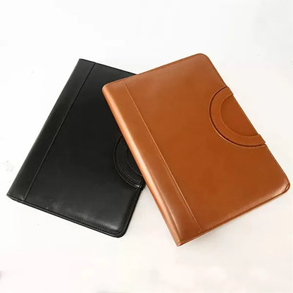 Leather Padfolio Portfolio with Hidden Handle Folder Bag