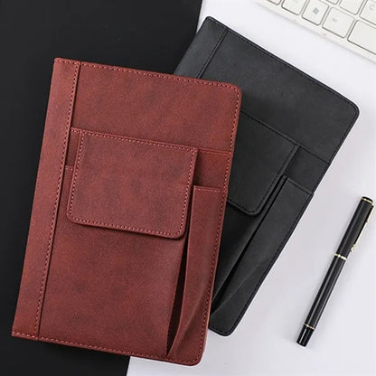 A5 Refillable Lined Leather Journal Notebook Hardcover Paper