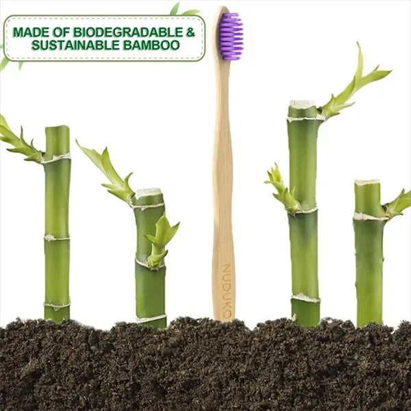 Biodegradable Bamboo Toothbrush With Eco Friendly Bristles