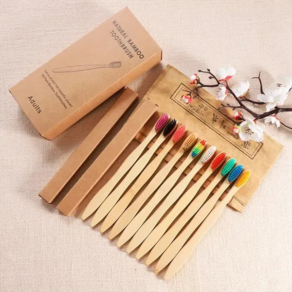Biodegradable Bamboo Toothbrush With Eco Friendly Bristles