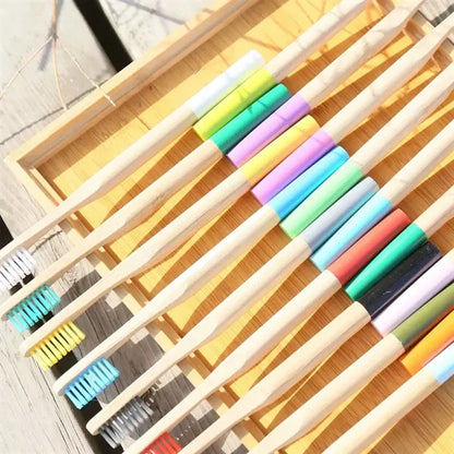 Bamboo Toothbrush With Eco Friendly Bristles And Custom