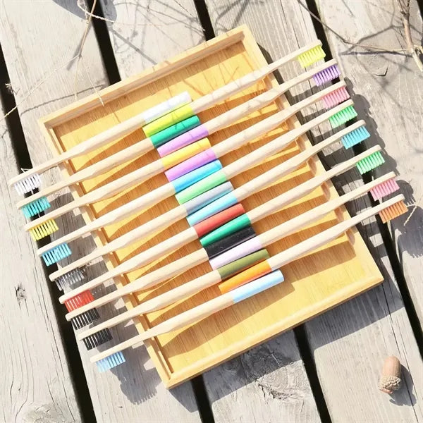 Bamboo Toothbrush With Eco Friendly Bristles And Custom