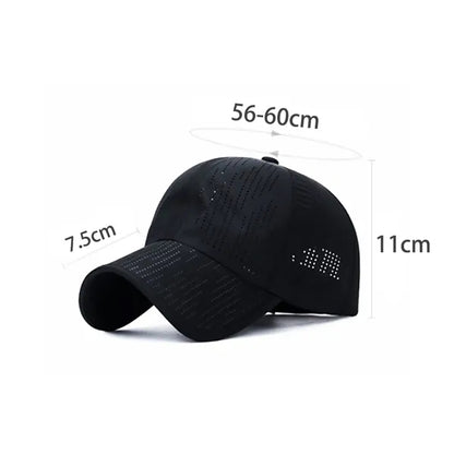 Summer Breathable Quick-Dry Cap with Laser Perforation