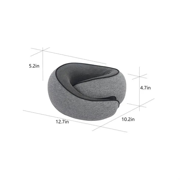 Memory Foam U-Shaped Neck Pillow with Eye Mask & Storage Bag