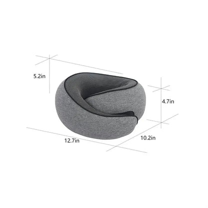 Memory Foam U-Shaped Neck Pillow with Eye Mask & Storage Bag