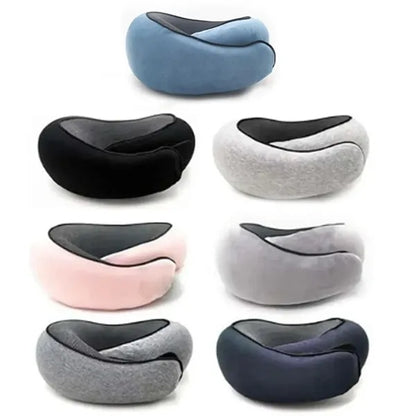 Memory Foam U-Shaped Neck Pillow with Eye Mask & Storage Bag