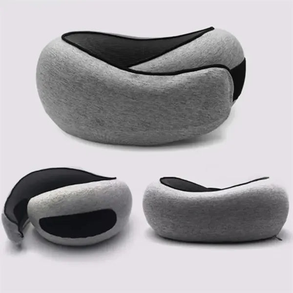 Memory Foam U-Shaped Neck Pillow with Eye Mask & Storage Bag