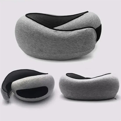 Memory Foam U-Shaped Neck Pillow with Eye Mask & Storage Bag
