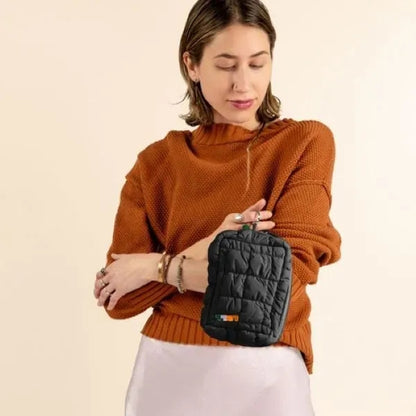 LIL BIZ POUCH - CLOUD QUILTED MATERIAL