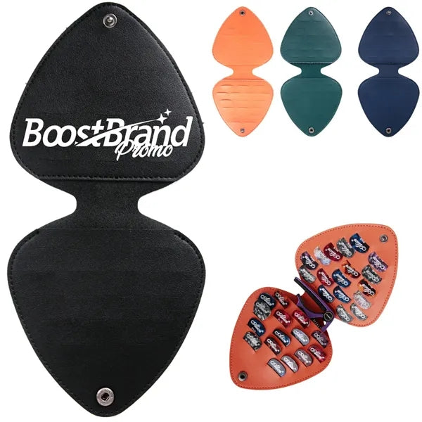 Guitar Pick Storage Case w/ Organizer for Music Accessories