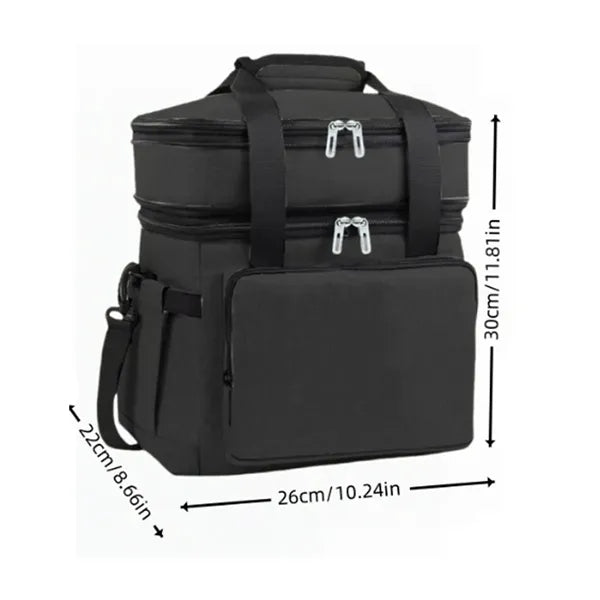 18L Insulated Cooler Bag Large Capacity Dual Compartments