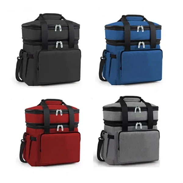 18L Insulated Cooler Bag Large Capacity Dual Compartments