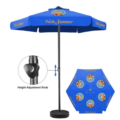7' Aluminum Patio Umbrella with 6 Panels