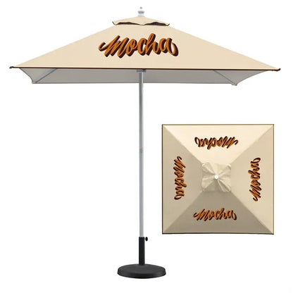 7' Square Commercial Aluminum Market Umbrella (Full Color)